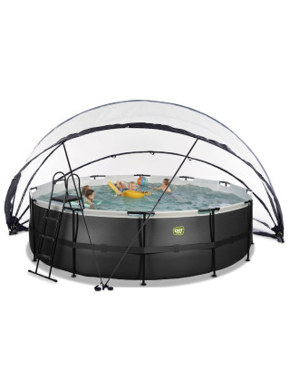 Басейн з наземним куполом EXIT "Чорна шкіра" 488х122 см